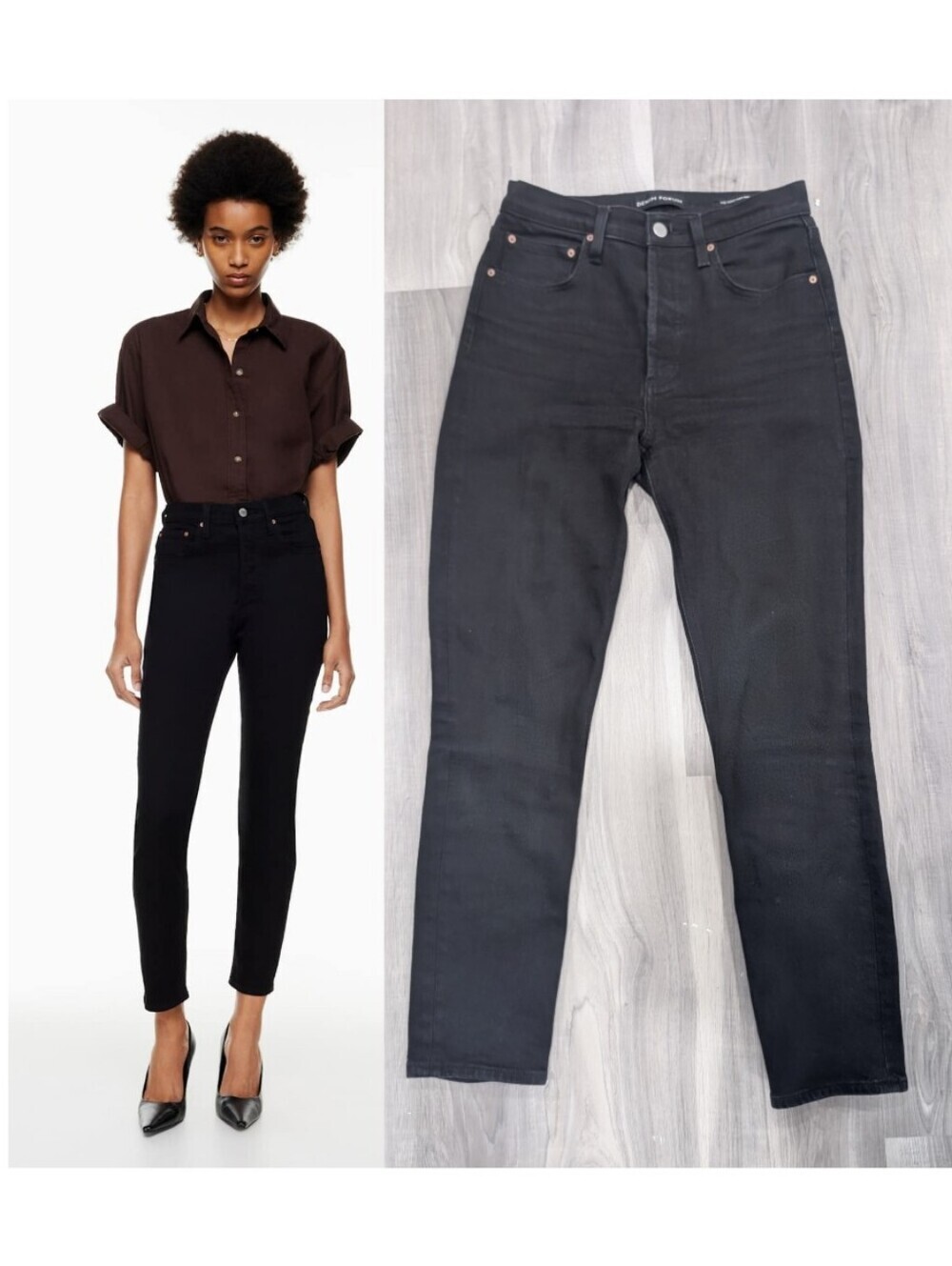 Aritzia Denim Forum | The Yoko High Rise Slim 28L In Stay Black